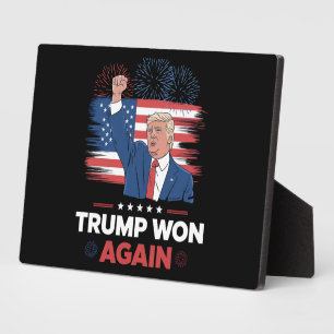 Trump gewinnt wieder Präsident 47 USA Vintag Fotoplatte