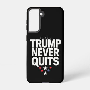 Trump gibt niemals auf Patriotische Stimme Trump 2 Samsung Galaxy Hülle