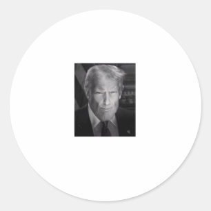 Trump Gigachad Portrait Runder Aufkleber