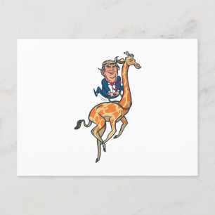Trump Giraffe Postkarte