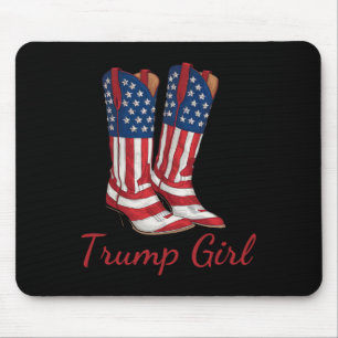 Trump Girl American Flag Wahl Trump Girl Republika Mousepad