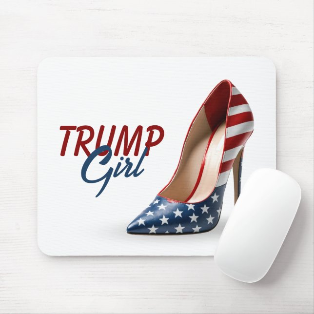 TRUMP GIRL Flag High Heel Shoel Mousepad (Mit Mouse)