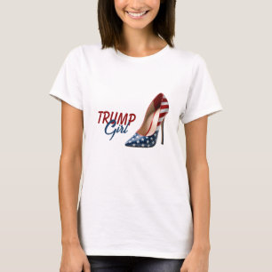 TRUMP GIRL Flag High Heels T-Shirt