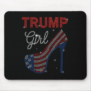 Trump Girl High Heel Kristall US Flag wählen Trump Mousepad