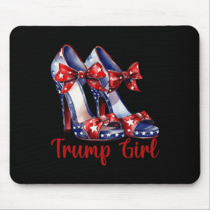 Trump Girl High Heel Stilettos amerikanische Flagg Mousepad