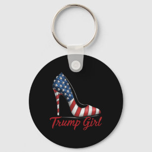 Trump Girl High Heel Stilettos amerikanische Flagg Schlüsselanhänger