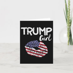 Trump Girl Lips USA Flag Pro Abstimmung für Donald Karte