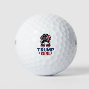 Trump Girl Messy Bun Trump 2024 Wahl Amerikaner Golfball