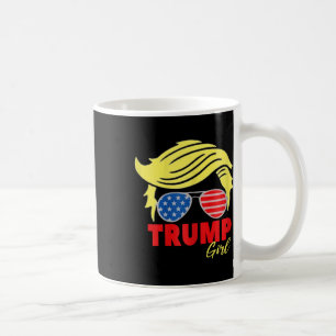 Trump Girl Messy Bun Trump 2024 Wahl Amerikaner Kaffeetasse