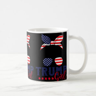 Trump Girl Messy Bun Trump 2024 Wahl Amerikaner Kaffeetasse