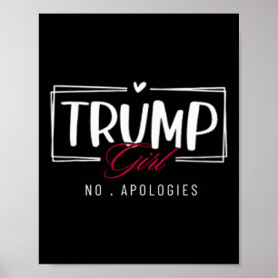 Trump Girl No Apologien Usa Flag Wahl 2024 Wom Poster