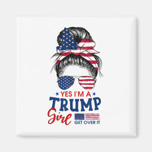 Trump Girl No Apology Patriotic American Messy B Magnet