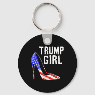 Trump Girl Trump 2025: Amerikanische Flagge Schlüsselanhänger