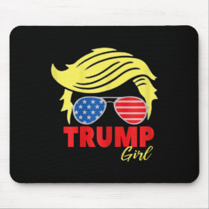 Trump Girl Unordentlicher Dutt Trump 2024 Wahl Ame Mousepad