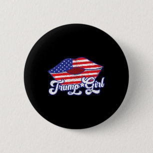 Trump Girl Y Lippen USA-Flagge 2020 Wahl Republica Button