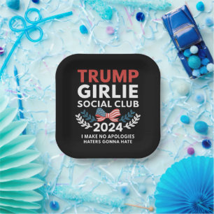 Trump Girlie Coquette Social Club Wahlen Pappteller