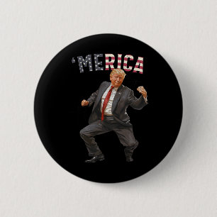 Trump glücklich am 4. Juli Trumps amerikanische Fl Button