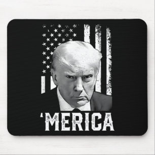 Trump glücklich am 4. Juli Trumps amerikanische Fl Mousepad