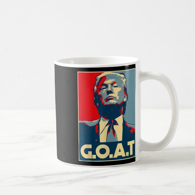 Trump Goat Middle Finger Election 2024 Republikane Kaffeetasse (Rechts)
