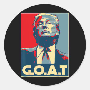 Trump Goat Middle Finger Election 2024 Republikane Runder Aufkleber