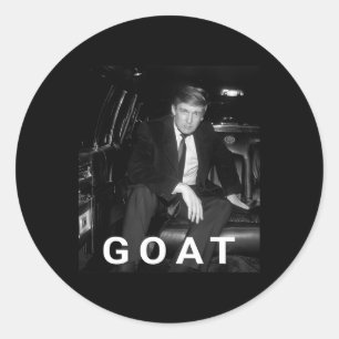 Trump Goat Republikanischer Konservativer Gift Tru Runder Aufkleber