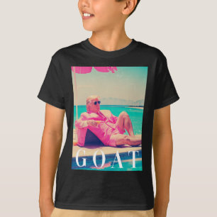 Trump Goat Shirt Sommer 2024 Retro Funny Pink Dona