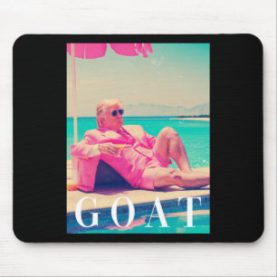 Trump Goat Shirt Sommer 2024 Retro Funny Pink Dona Mousepad