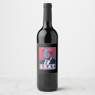 Trump GOAT Wahl 2024 Republikaner Vintage Weinetikett