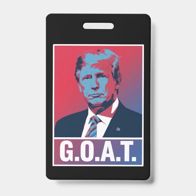 Trump GOAT Wahl 2024 Republikanischer Vintag Ausweis (Vorderseite)