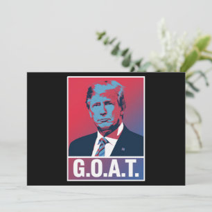 Trump GOAT Wahl 2024 Republikanischer Vintag Einladung
