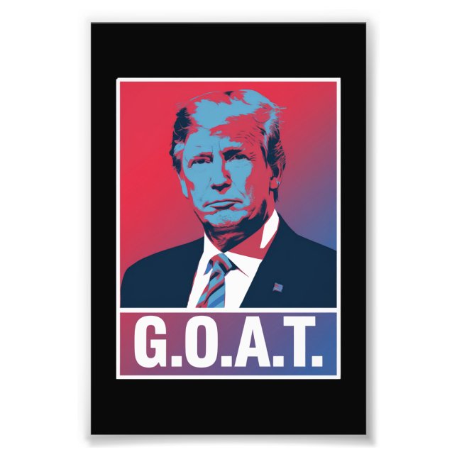 Trump GOAT Wahl 2024 Republikanischer Vintag Fotodruck (Vorne)