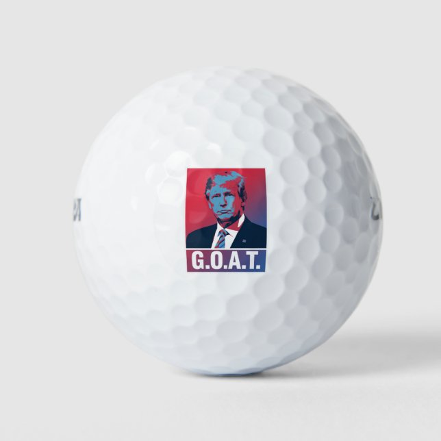 Trump GOAT Wahl 2024 Republikanischer Vintag Golfball (Vorderseite)