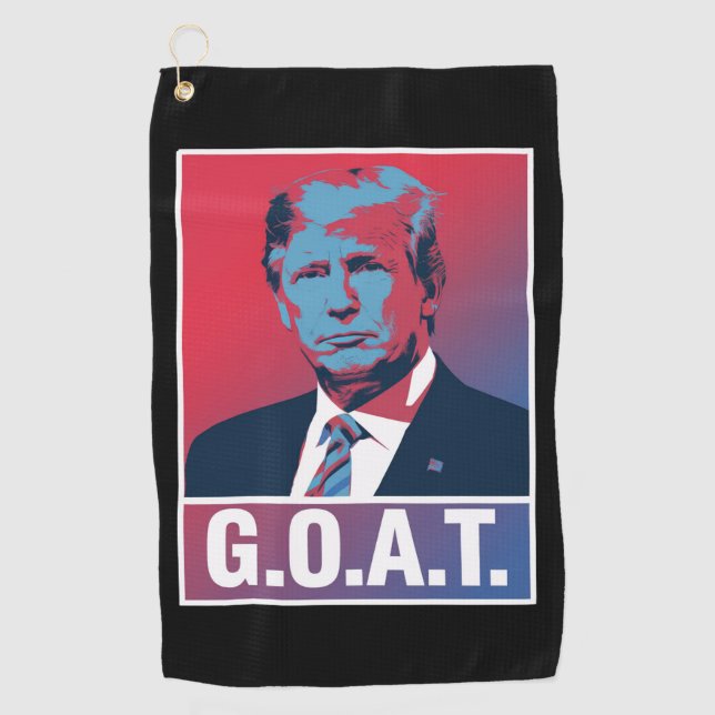 Trump GOAT Wahl 2024 Republikanischer Vintag Golfhandtuch (Vorderseite)