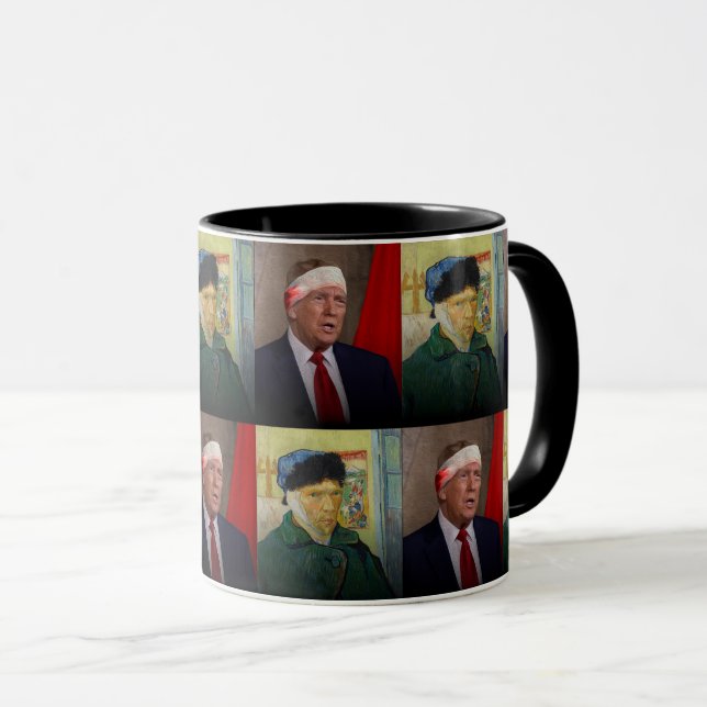 Trump Gogh-Tasse - Selbstverschuldete Wunden Tasse (VorderseiteRechts)