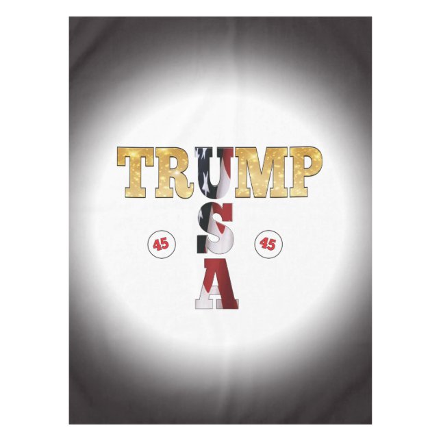 Trump Gold 💖 Präsident 💕 USA Tischdecke (Vorderseite)