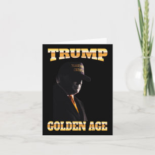 Trump Goldenes Zeitalter Silhouette 45 47 Goldene  Karte