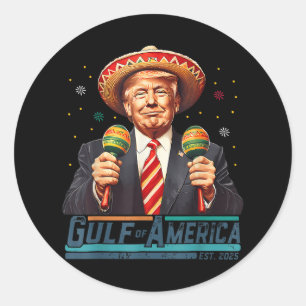 Trump Golf Mexiko Golf von Amerika Est 2025 Cin Runder Aufkleber