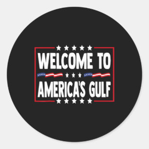 Trump Golf von Amerika Der sonnige Golf von Mexiko Runder Aufkleber