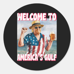 Trump Golf Von USA Amerika Lustig Golf Von Mexiko Runder Aufkleber