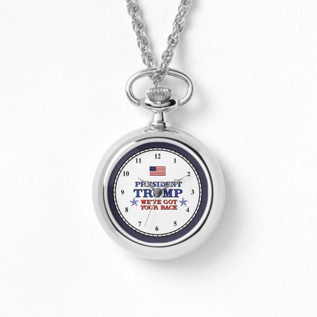 Trump Got den Rücken Armbanduhr (Vorderseite)