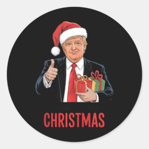 Trump Got, was ich zu Weihnachten-Weihnachten-Weih Runder Aufkleber