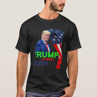 Trump Gott segne Amerika 2024 Trump 2024 für Präsi T-Shirt