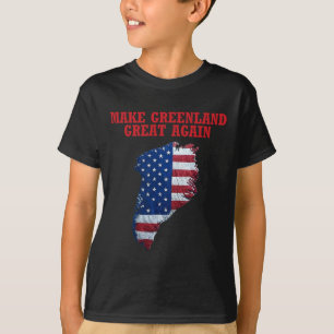 Trump Grönland - Flagge der USA macht Grönland zu T-Shirt