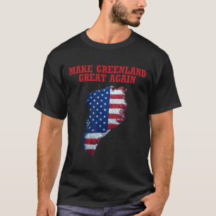 Trump Grönland - Flagge der USA macht Grönland zu  T-Shirt