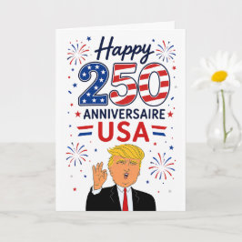 Trump Großartige Person Glücklich 250 Jahrestag US Karte