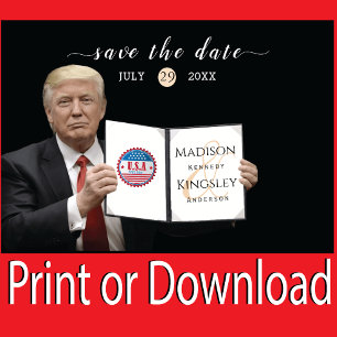 Trump Größter 💍 Patriot Hochzeit Terminankündigun Save The Date