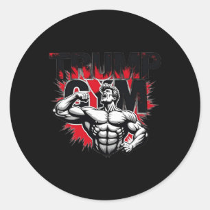 Trump Gym Runder Aufkleber