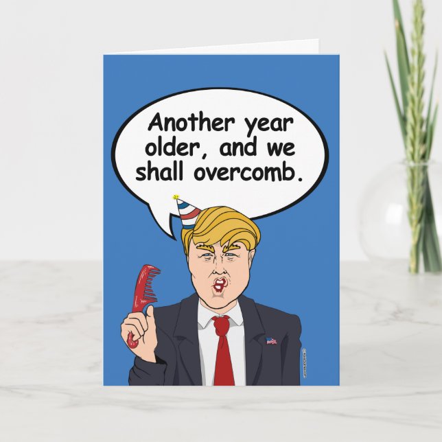 Trump Hair Birthday Card - Wir werden überwinden - Karte (Vorderseite)