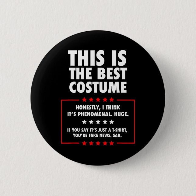 Trump Halloween-Kostüm Button (Vorderseite)