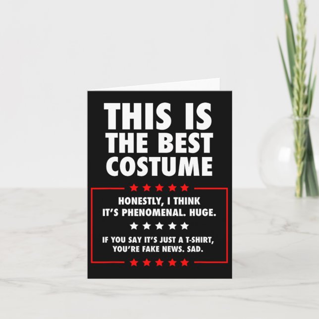 Trump Halloween-Kostüm Karte (Vorderseite)